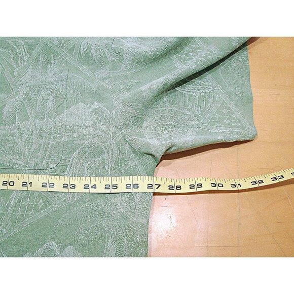 Montego Resort Mens Green Hulu Girl Palm Tree Hawaiian Button Up Shirt Size XXL - Picture 6 of 12